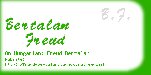 bertalan freud business card